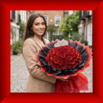 Premium Red Glitter Freestanding 101 Soap Rose Bouquet - Image 2
