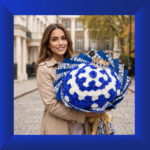 Royal Blue and White 129 Soap Rose Bouquet - Image 2