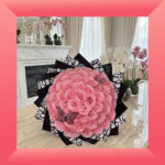 Blush Pink 51 Silicone Glitter Rose Bouquet