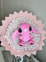 Blush Pink 101 Soap Rose Bouquet with Plush Toy - Image 2