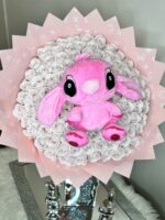 Blush Pink 101 Soap Rose Bouquet with Plush Toy - Image 5