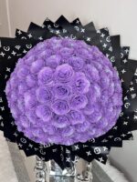 Royal Purple 101 Silicone Glitter Rose Bouquet - Image 2