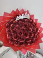 Royal Red 51 Silicone Glitter Rose Bouquet - Image 4