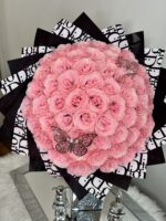 Blush Pink 51 Silicone Glitter Rose Bouquet - Image 2
