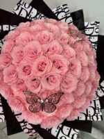 Blush Pink 51 Silicone Glitter Rose Bouquet - Image 5