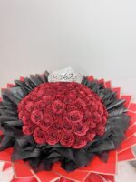 Premium Red Glitter Freestanding 101 Soap Rose Bouquet - Image 2