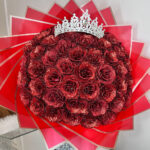 Royal Red 51 Silicone Glitter Rose Bouquet