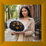 Midnight Gold Luxe 51 Silicone Rose Bouquet - Image 2