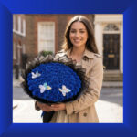 Midnight Sapphire 75 Glitter Rose Grand Bouquet - Image 2