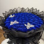 Midnight Sapphire 75 Glitter Rose Grand Bouquet