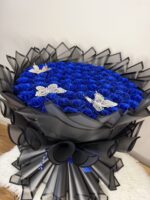 Midnight Sapphire 75 Glitter Rose Grand Bouquet - Image 3