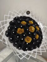 Midnight Gold Luxe 51 Silicone Rose Bouquet - Image 4