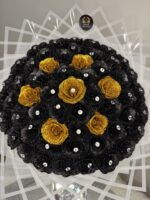 Midnight Gold Luxe 51 Silicone Rose Bouquet - Image 2