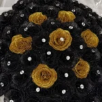 Midnight Gold Luxe 51 Silicone Glitter Rose