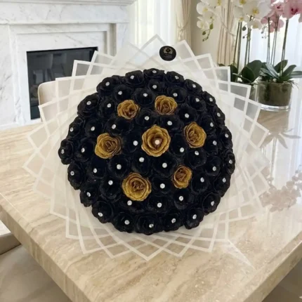 Gold rose bouquet by Aromatic Bouquets