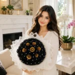Midnight Gold Luxe 51 Silicone Rose Bouquet - Image 2