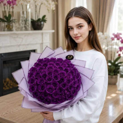 Royal Amethyst 51 Rose Bouquet