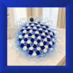 Azure Elegance – 101 Soap Rose Bouquet