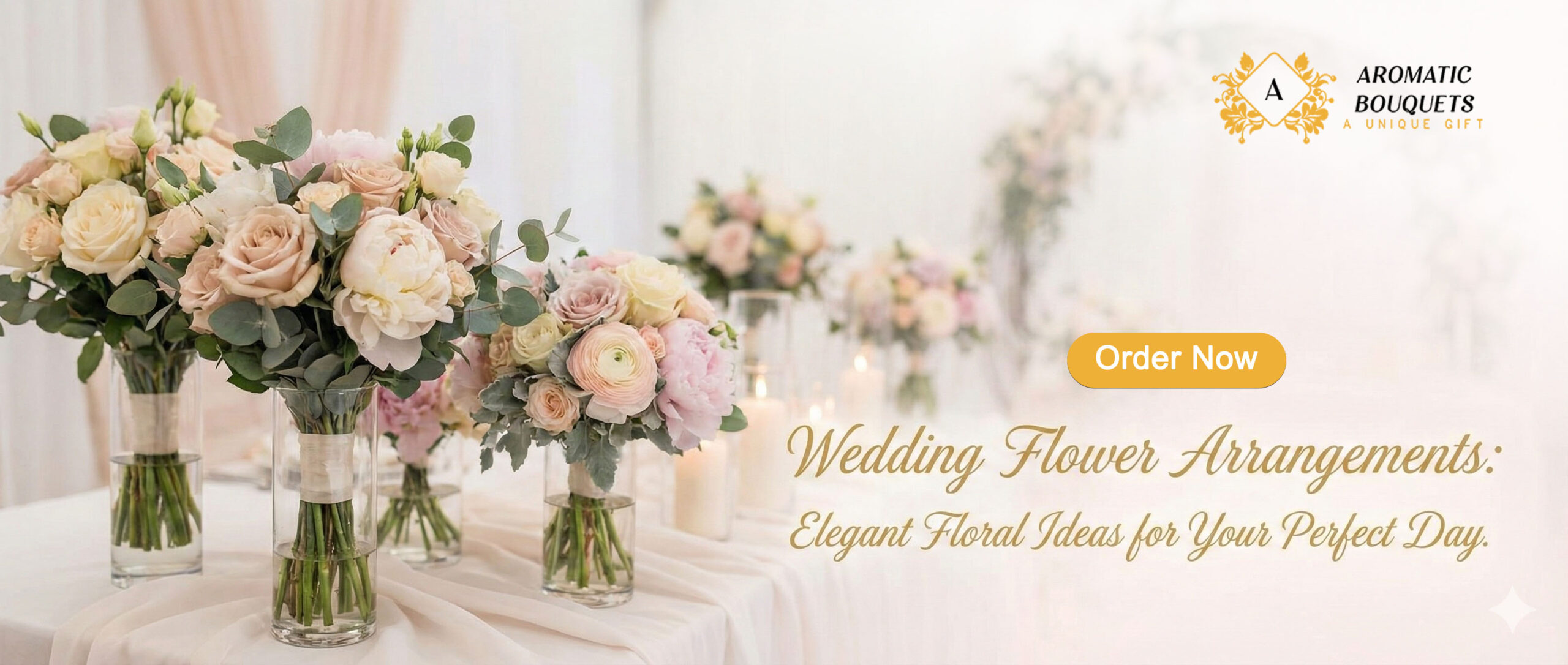 Wedding Flower Arrangements bouquets banner