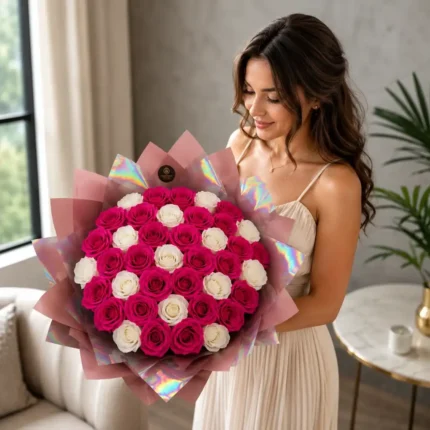 Blush & Pearl Harmony Pink Rose Bouquet