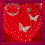 Enchanted Love 101 Luxury Soap Rose Heart Bouquet - Image 2