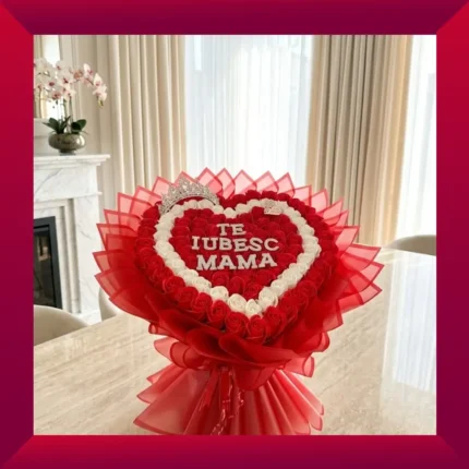Forever Mama 101 Soap Rose Heart Bouquet