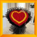 Royal Flame Luxury 101 Soap Rose Heart Bouquet