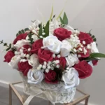 Crimson & Ivory Romance Soap Rose Basket