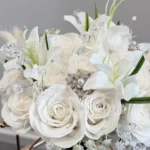 Ivory Crystal Grace — Small Premium Bride Soap Rose Bouquet - Image 2