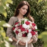 Crimson & Ivory Romance Soap Rose Basket - Image 2