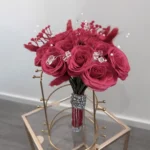 Ruby Sparkle — Small Premium Maid of Honour & Godmother Soap Rose Bouquet