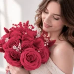 Ruby Sparkle — Small Premium Maid of Honour & Godmother Soap Rose Bouquet - Image 3