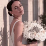 The Ivory Crystal Bride — Medium Soap Rose Bouquet - Image 3